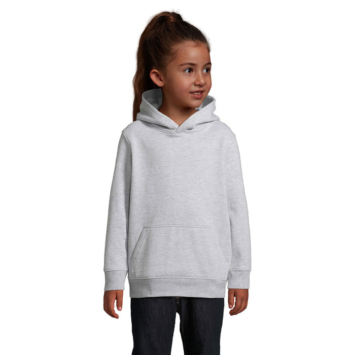Sweat capuche promotionnel pour enfant CONDOR KIDS Gris Chiné Ii